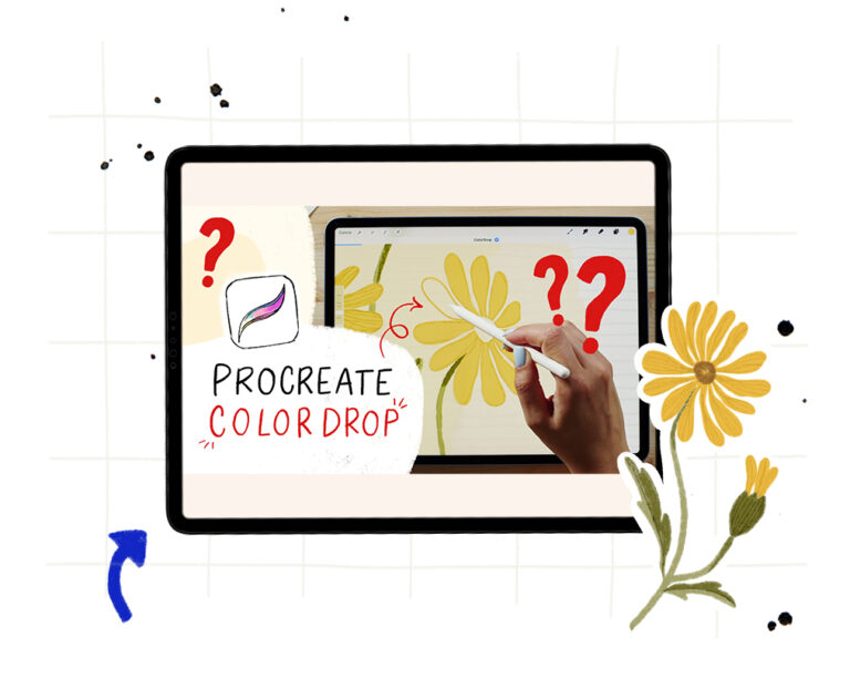 Procreate lernen Color Drop Funktion erklärt May & Berry